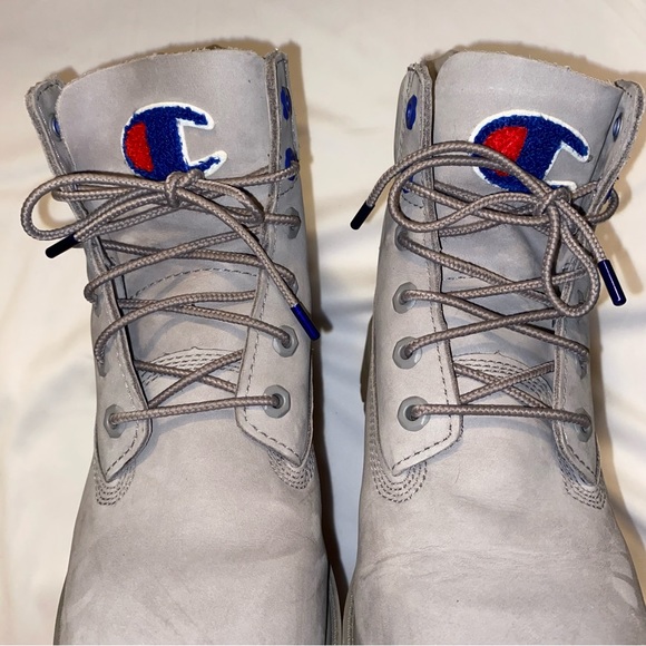 Limited Edition Timberland X Champion Grey Boots - Picture 6 of 9